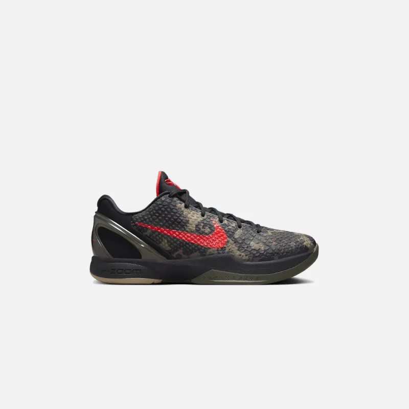 Nike GS Kobe 6 Protro - Black / Crimson Bog / Khaki sold by Kith