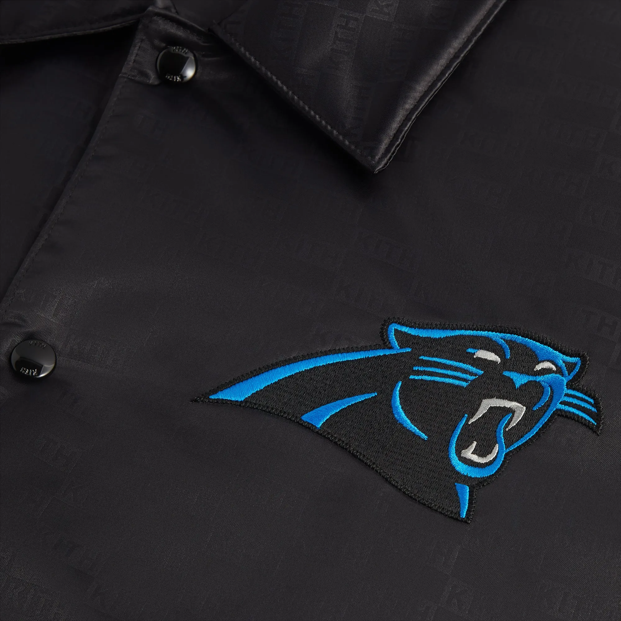 Kith for the NFL: Panthers Satin Bomber Jacket - Black sold by Kith product image thumbnail 4