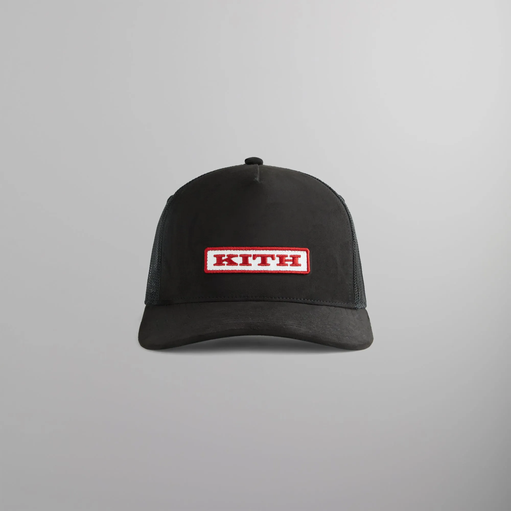 Kith Microsuede Nolan Trucker Cap - Black sold by Kith