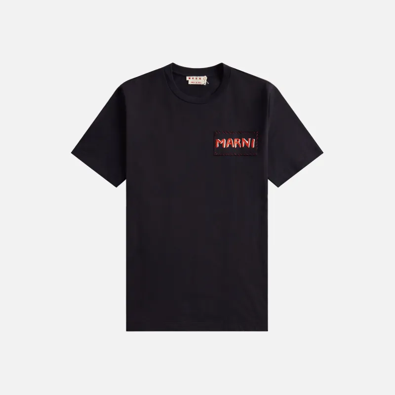Marni Organic Cotton Jersey Tee - Black sold by Kith