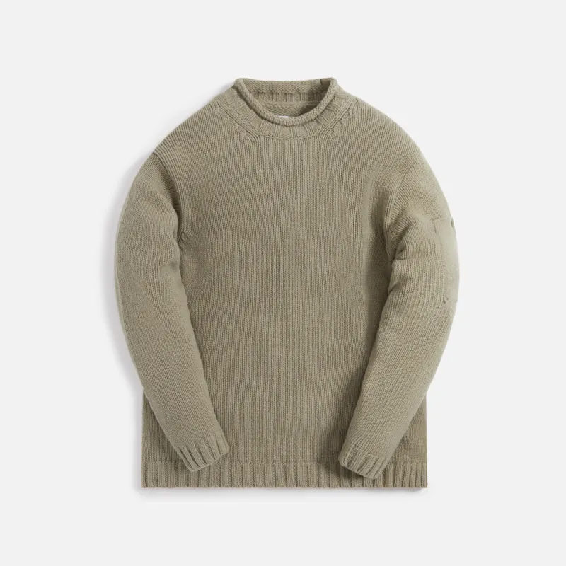 C.P. Company Lambswool Lens Jumper - Silver Sage sold by Kith