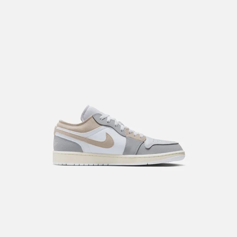 Nike Air Jordan 1 Low SE Craft - Tech Grey / Light Orewood Brown / White / Sail sold by Kith
