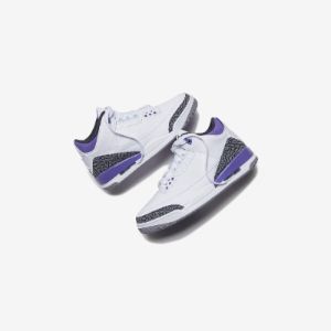 Nike Air Jordan 3 Retro - White / Black / Dark Iris / Violet Haze sold by Kith