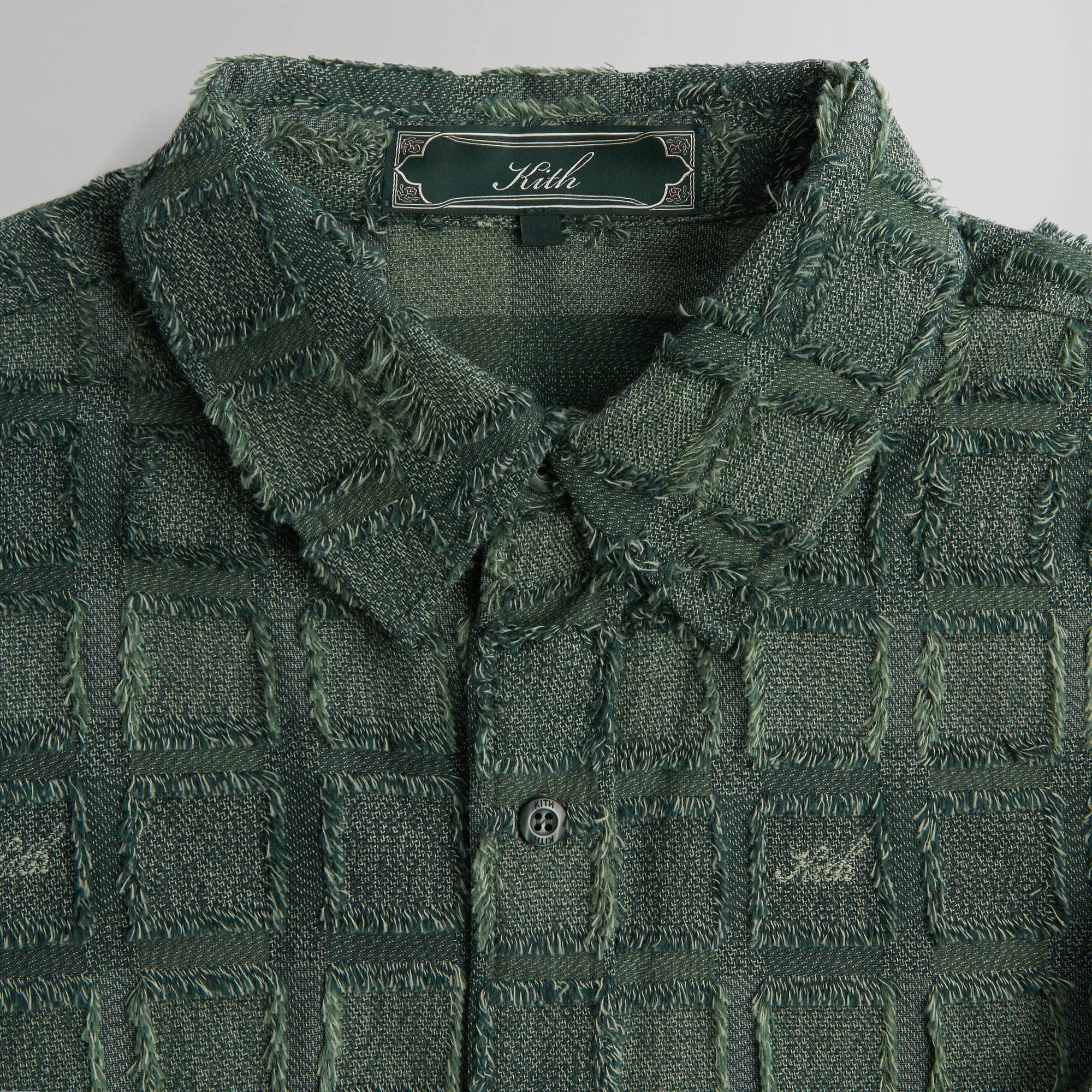 Kith Fils Coupe Check Long Sleeves Boxy Collared Overshirt - Stadium sold by Kith product image thumbnail 4