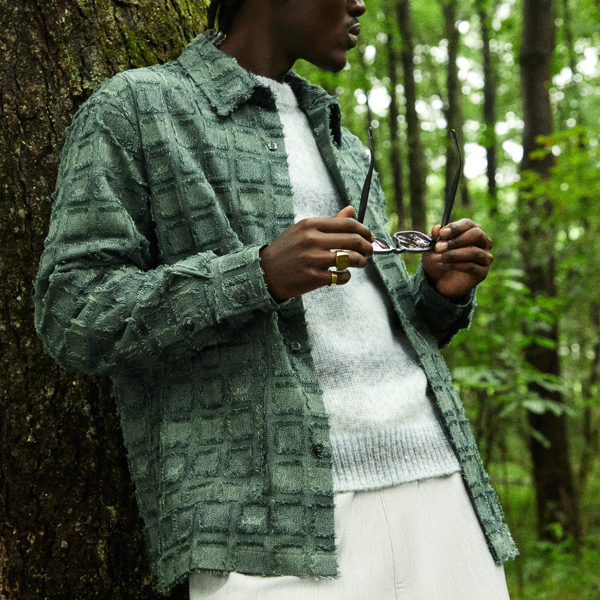 Kith Fils Coupe Check Long Sleeves Boxy Collared Overshirt - Stadium sold by Kith product image thumbnail 2