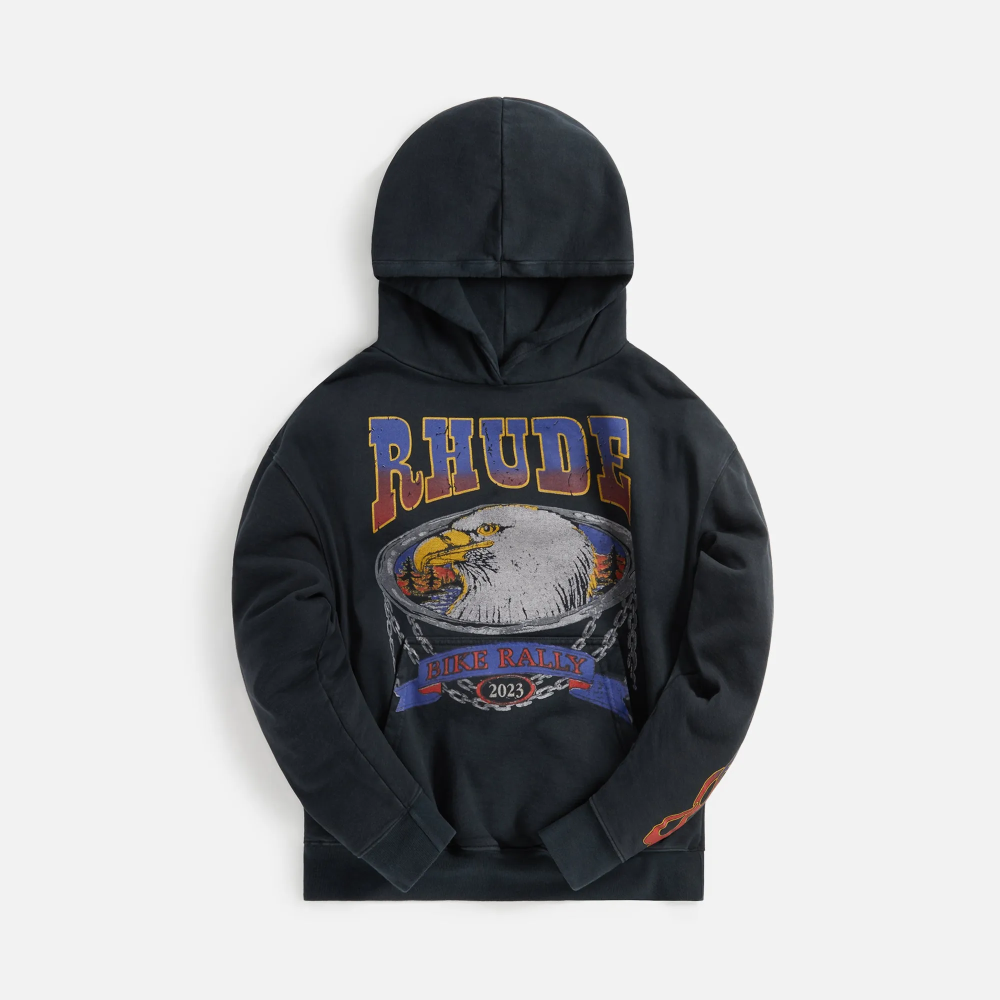 Rhude Screaming Eagle Hoodie - Vintage Black sold by Kith