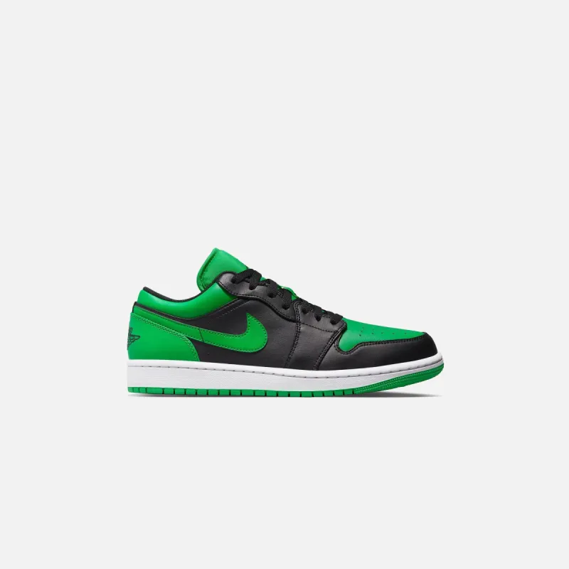 Nike Air Jordan 1 Low - Black / Lucky Green / White sold by Kith