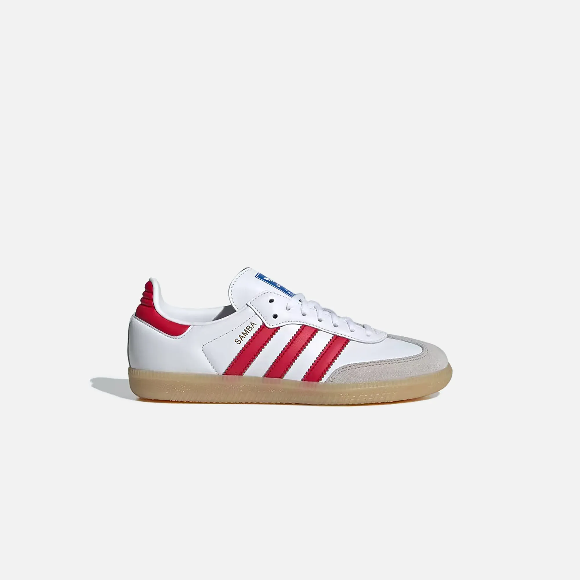 adidas PS Samba OG - Cloud White / Collegiate Red / Gum sold by Kith