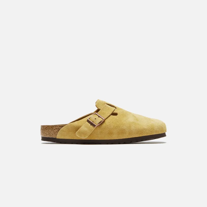 Birkenstock WMNS Boston Suede - Latte Cream sold by Kith