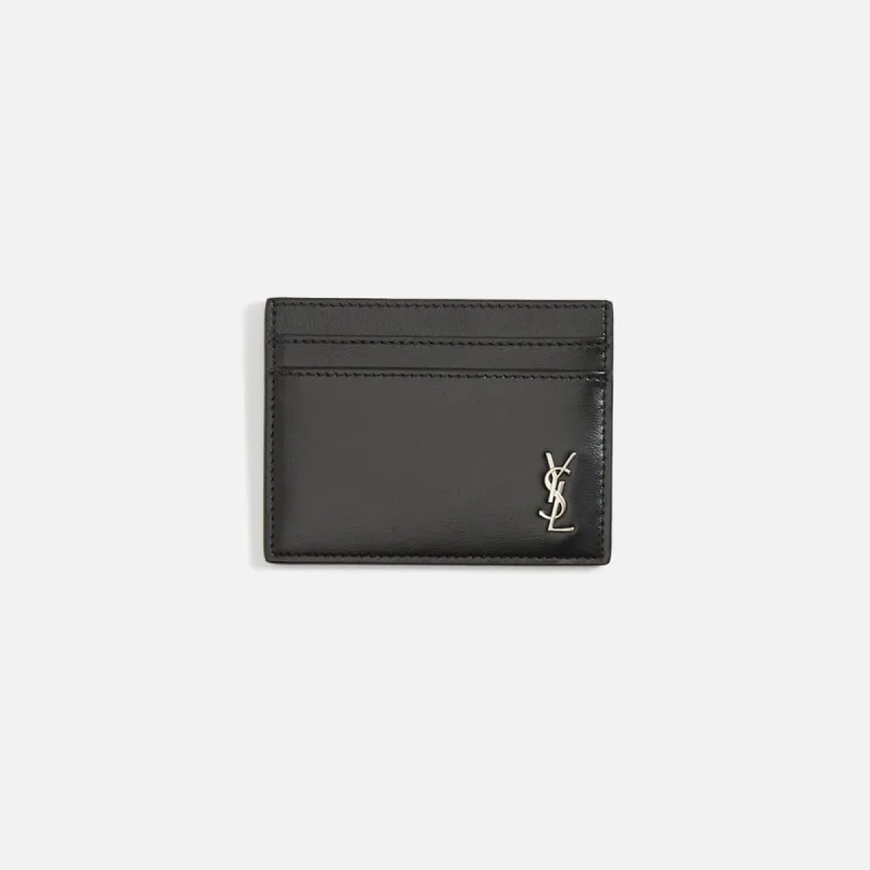 VIP【関税送料無料】希少 SAINT LAURENT CREDIT CARD HOLDER Saint Laurent YSL Credit Card Holdder - Kaki Fonce | Parallel