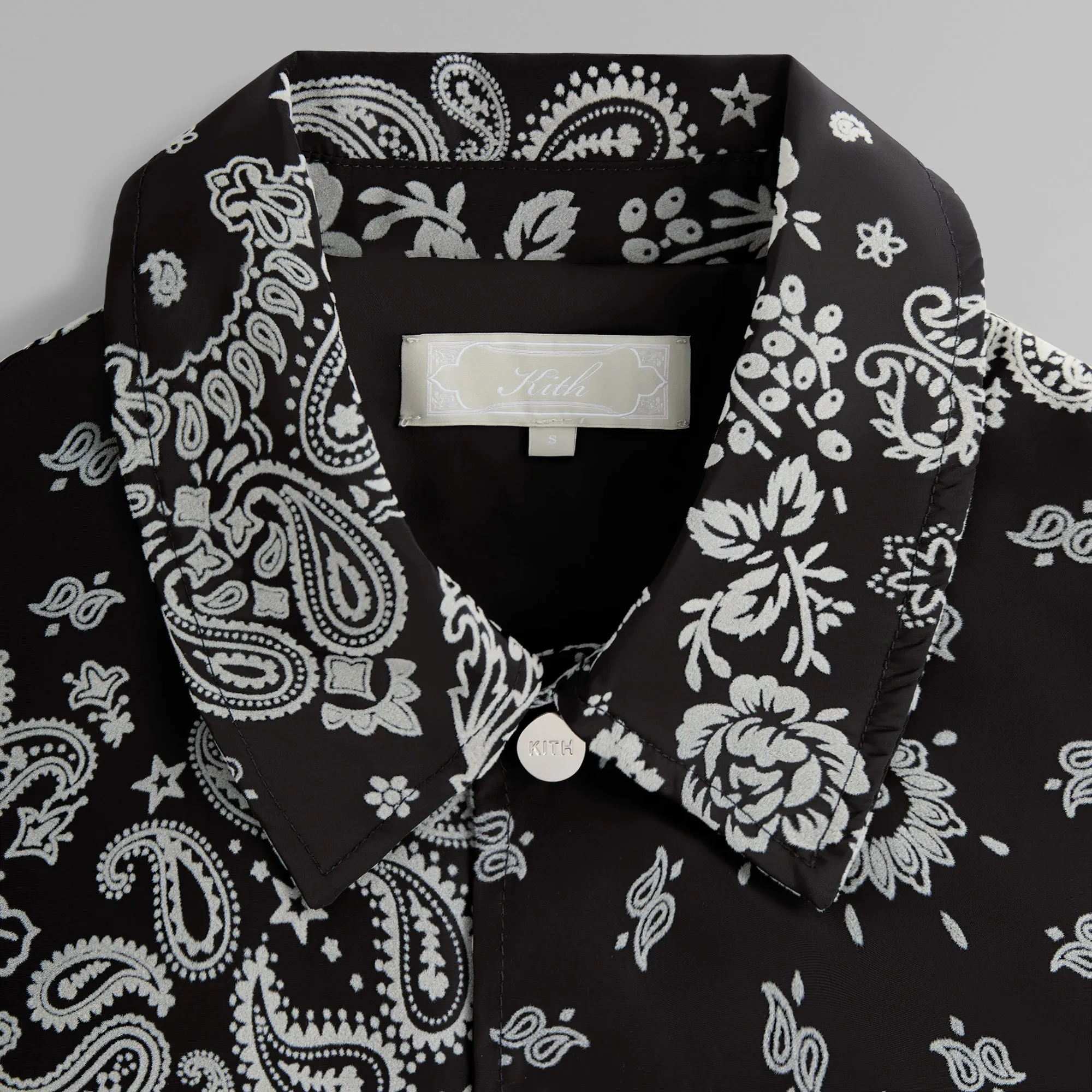 Kith Flocked Deconstructed Bandana Coaches Jacket - Black sold by Kith product image thumbnail 4