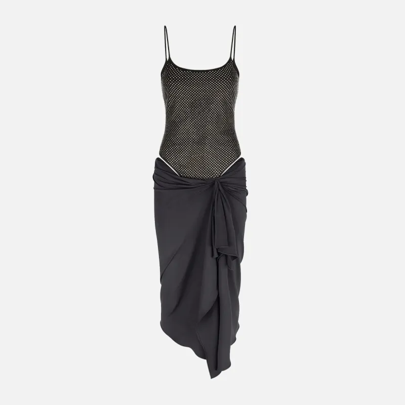 The Attico Midi Dress - Black sold by Kith