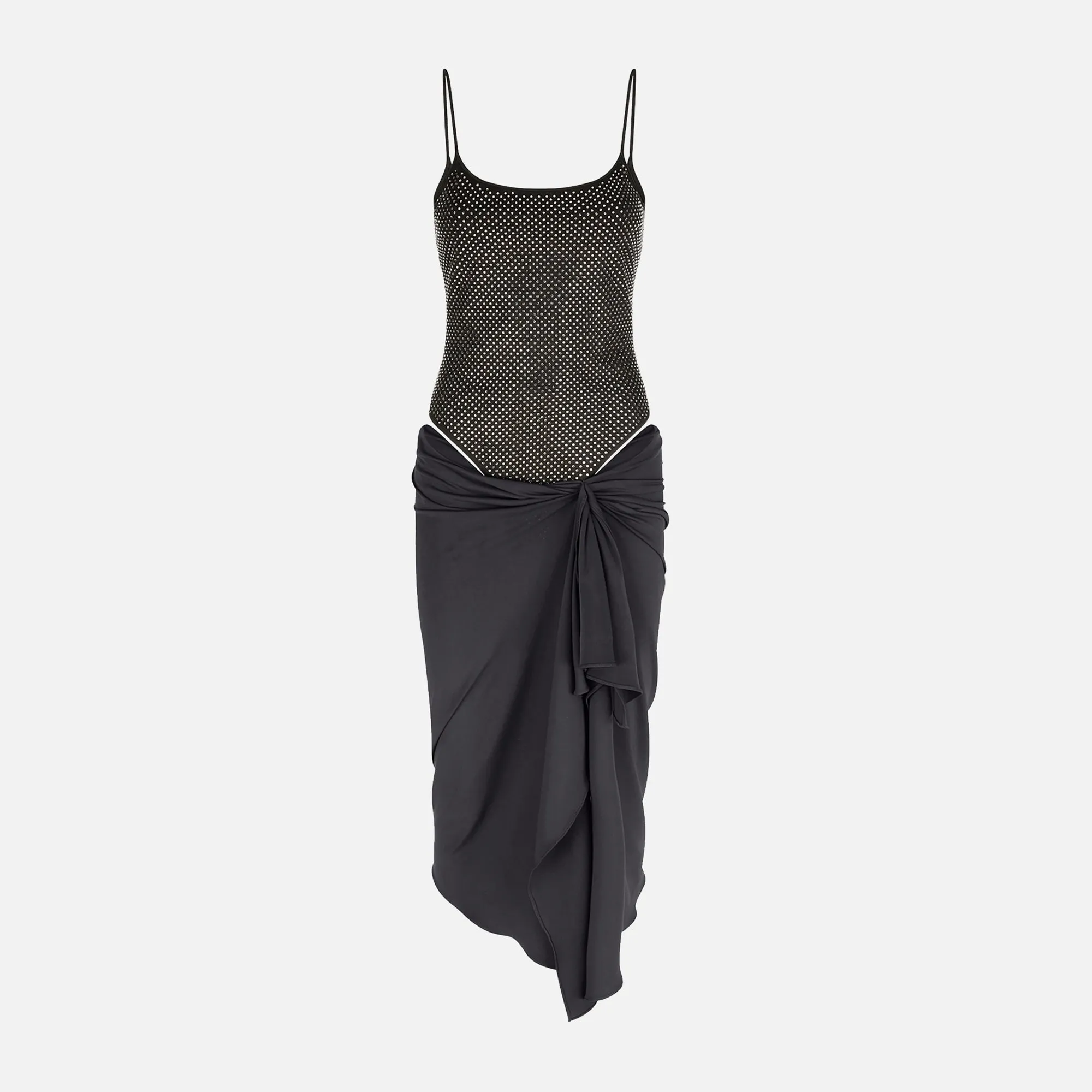 The Attico Midi Dress - Black sold by Kith
