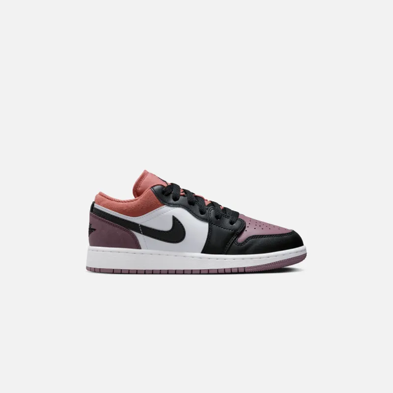 Jordan GS Air Jordan 1 Low Se - White / Black / Sky J / Orange sold by Kith
