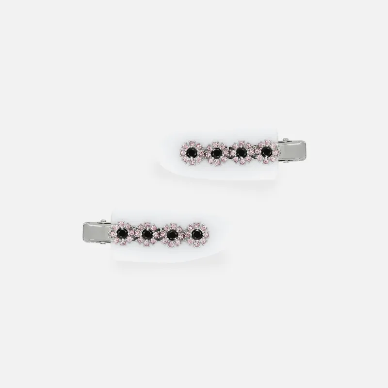 Sandy Liang Makeup Clips - Ice White sold by Kith
