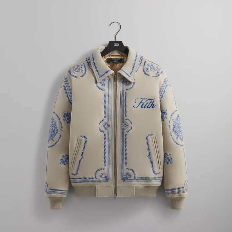 Kith Lamont Suede Coaches Jacket - Sandrift sold by Kith