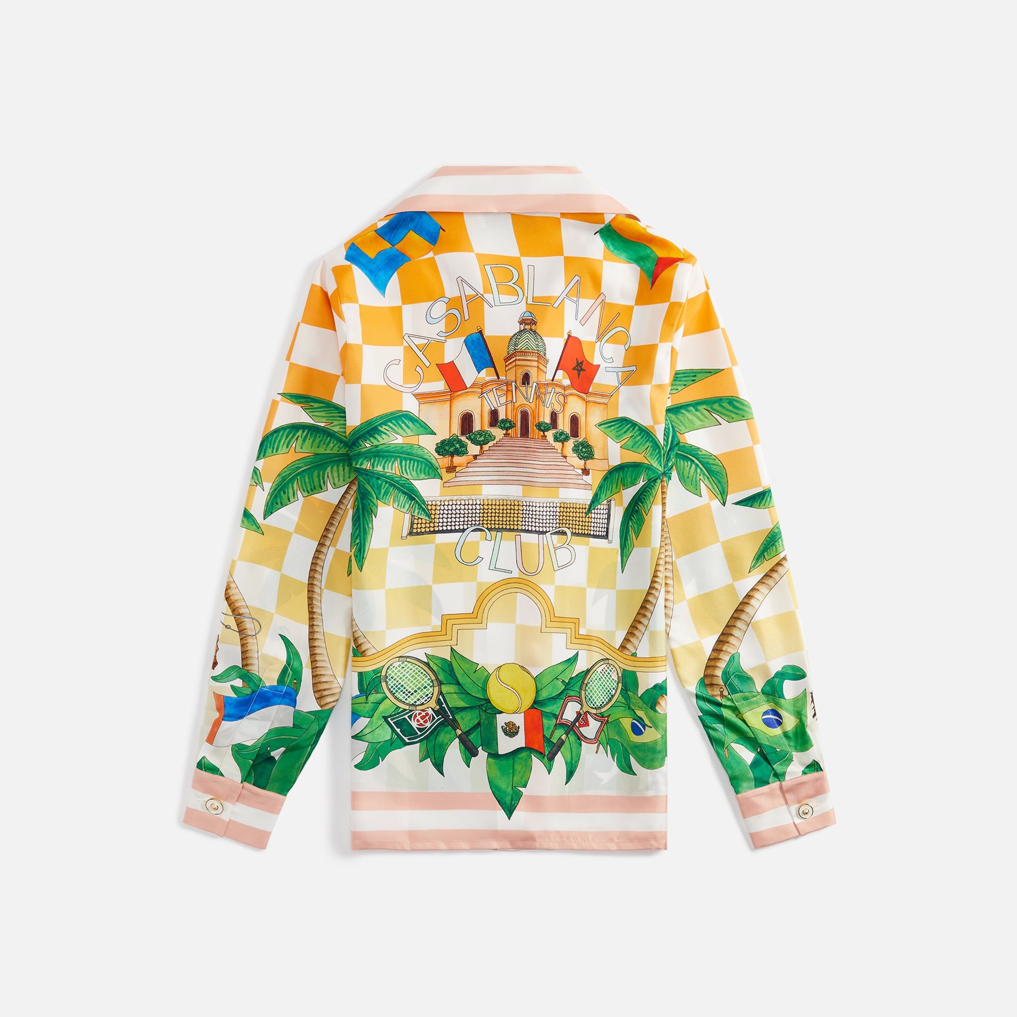 Casablanca Tennis Club Cuban Collar Silk Long Sleeve Shirt - Multicolor sold by Kith product image thumbnail 2