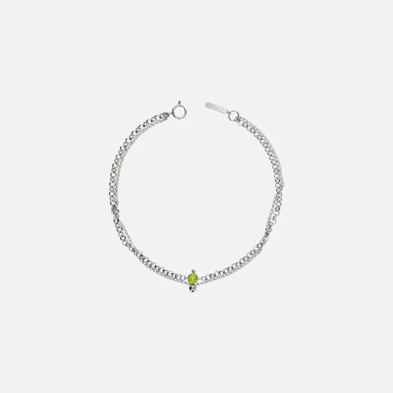Justine Clenquet Josh Necklace - Palladium sold by Kith