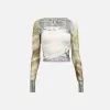 Miaou Iris Top - Emblem Print sold by Kith