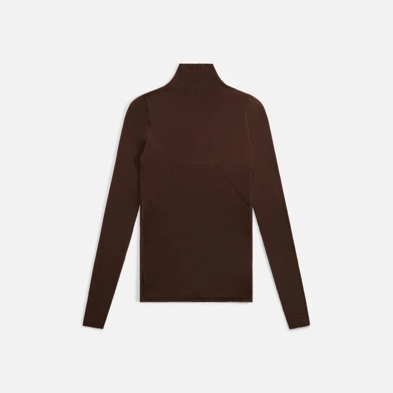 Rick Owens Long Sleeves Column Knit - Brown made by Rick Owens