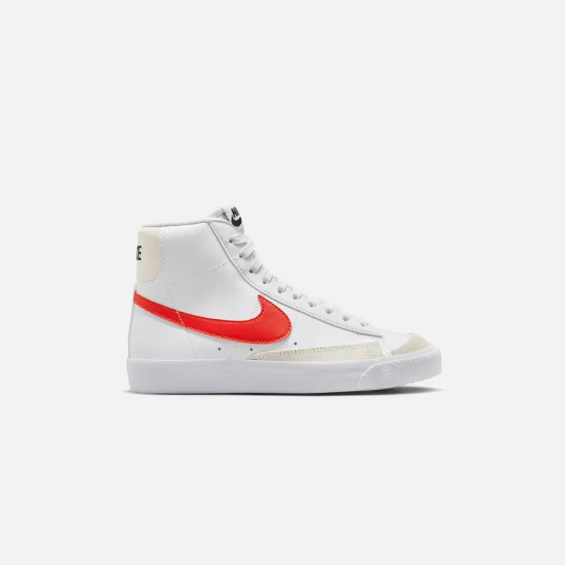 Nike Grade School Blazer Mid `77 - White / Picante Red / Coconut Milk made by Nike