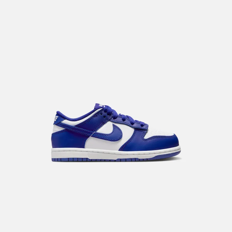 Nike PS Dunk Low - White / Concord / University Red sold by Kith
