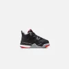 Jordan TD Air Jordan 4 Retro - Black / Fire Red / Cement Grey / Summit White sold by Kith