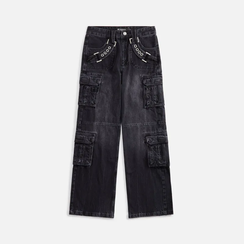MISBHV Harness Strap Cargo Trousers - Black sold by Kith