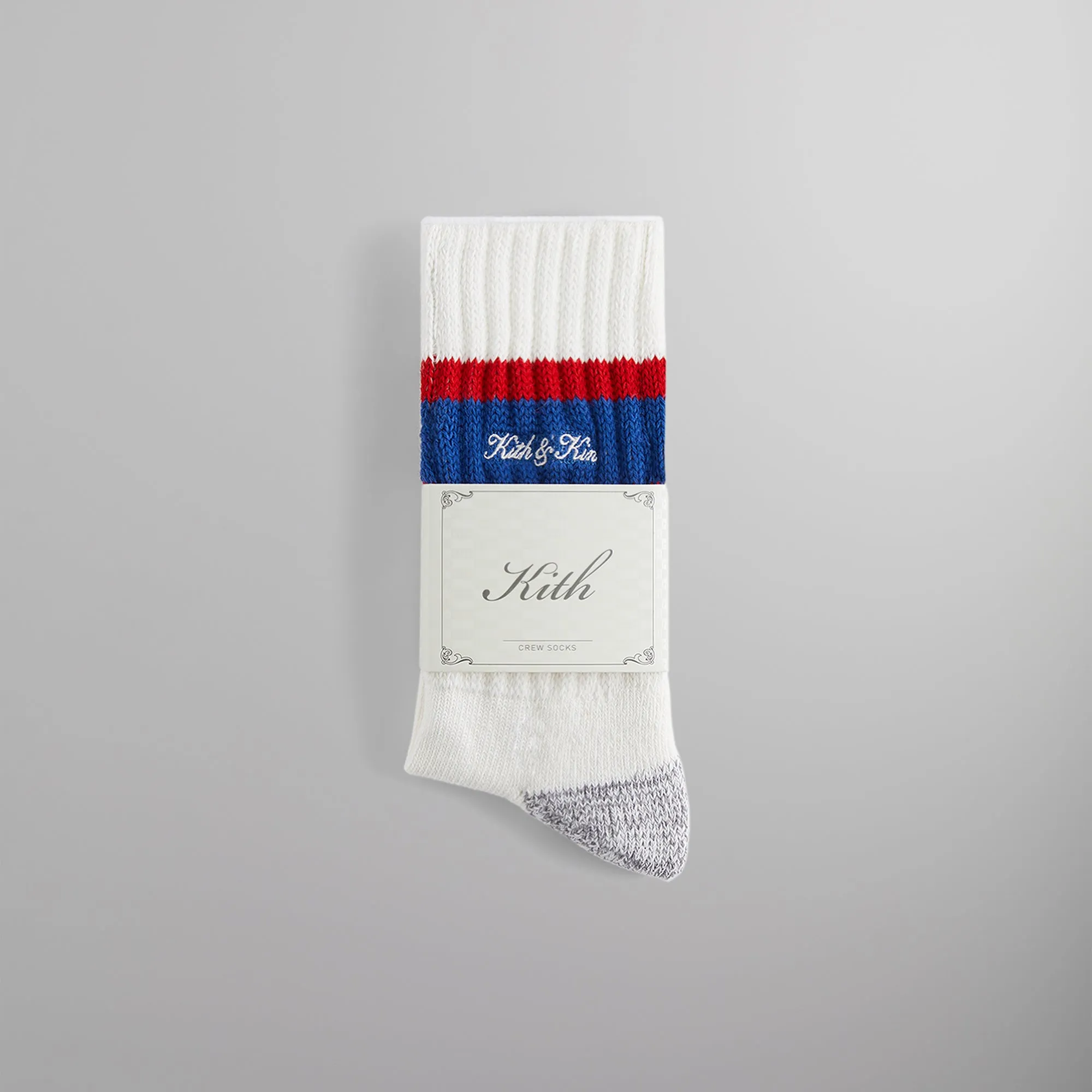 Kith Chunky Rib Striped Crew Socks - Retro sold by Kith