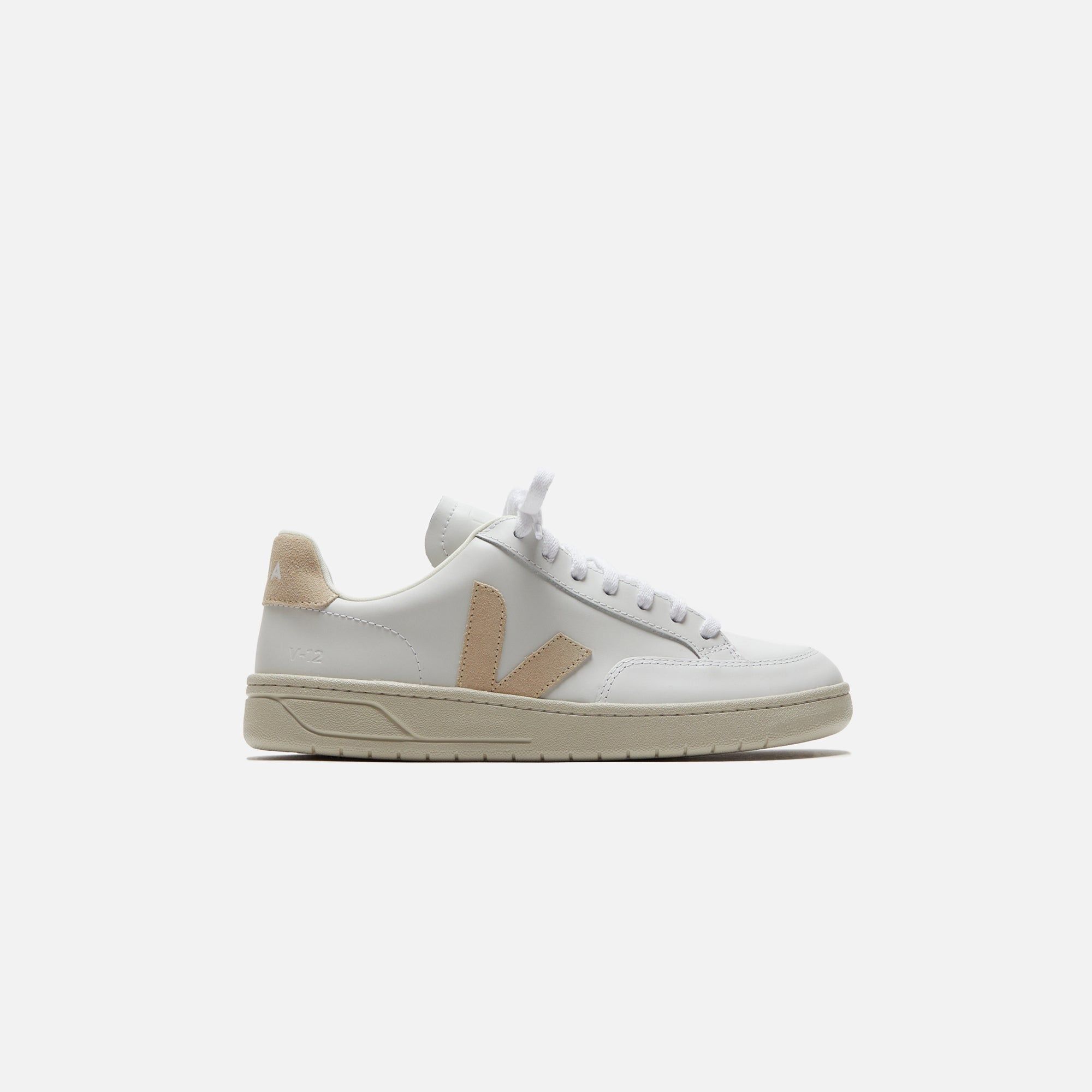 Veja V-12 Leather - Extra White / Sable sold by Kith