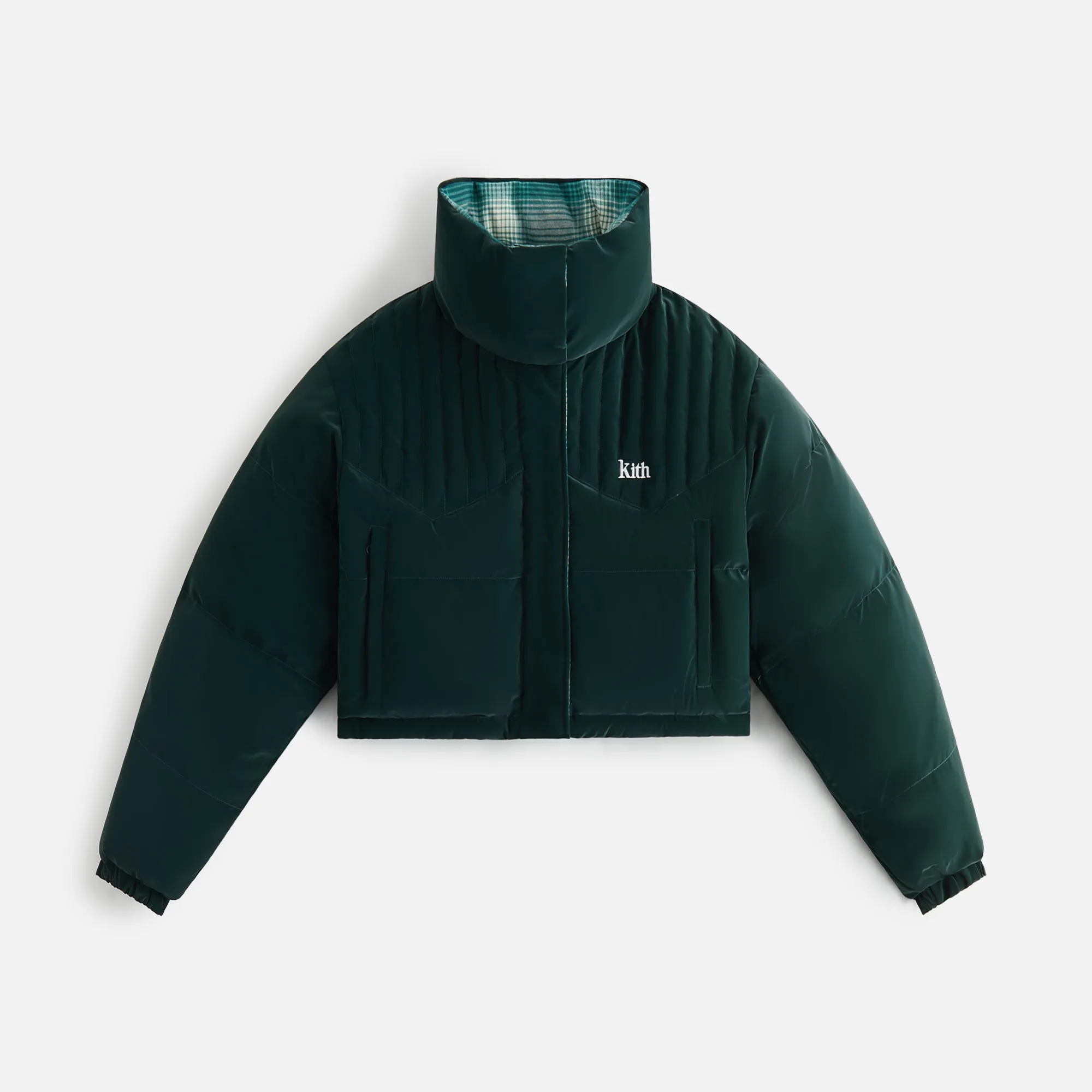 Kith Women Shae Cropped Reversible Puffer - Stadium sold by Kith