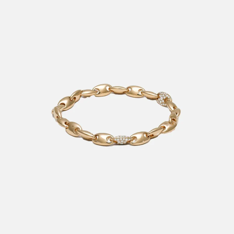 Maor Neo 7MM Bracelet in Yellow Gold and White Diamonds - Gold sold by Kith