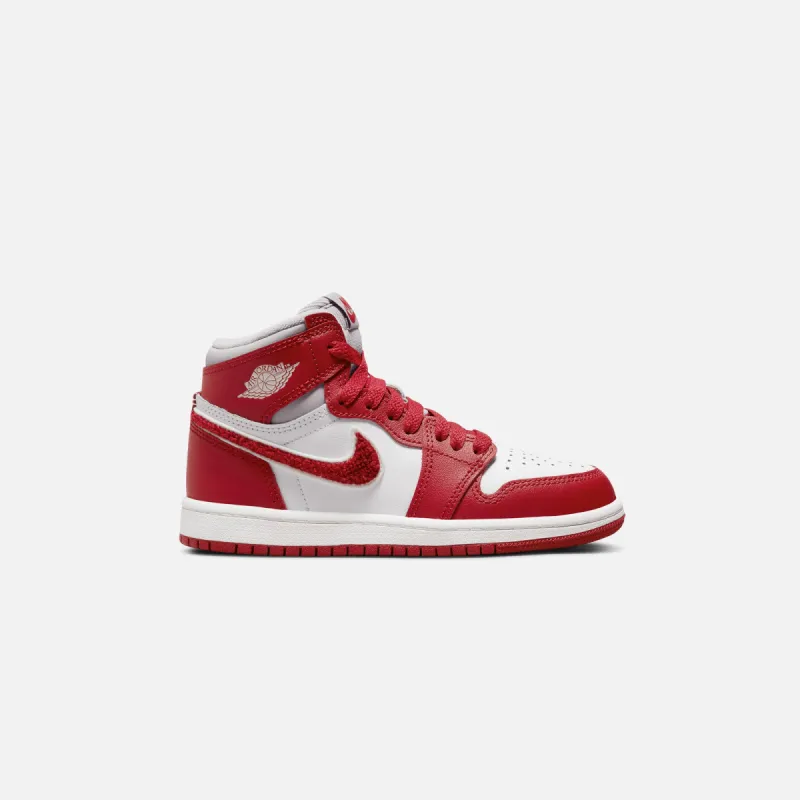 Nike PS Air Jordan 1 Retro High OG - Light Iron Ore / Varsity Red / Sail sold by Kith