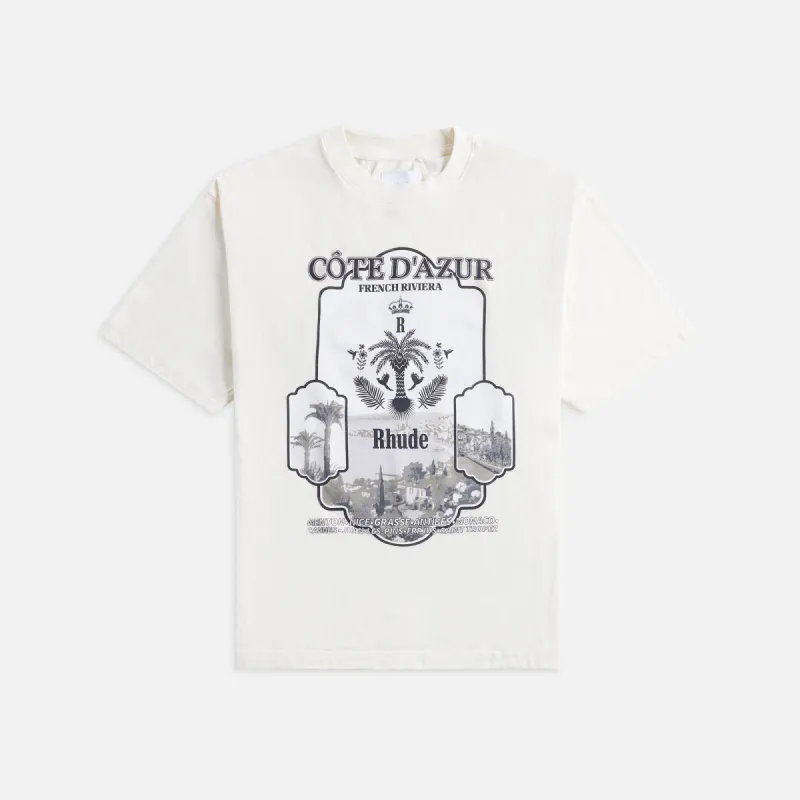 Rhude Azur Mirror Tee - Vintage White sold by Kith