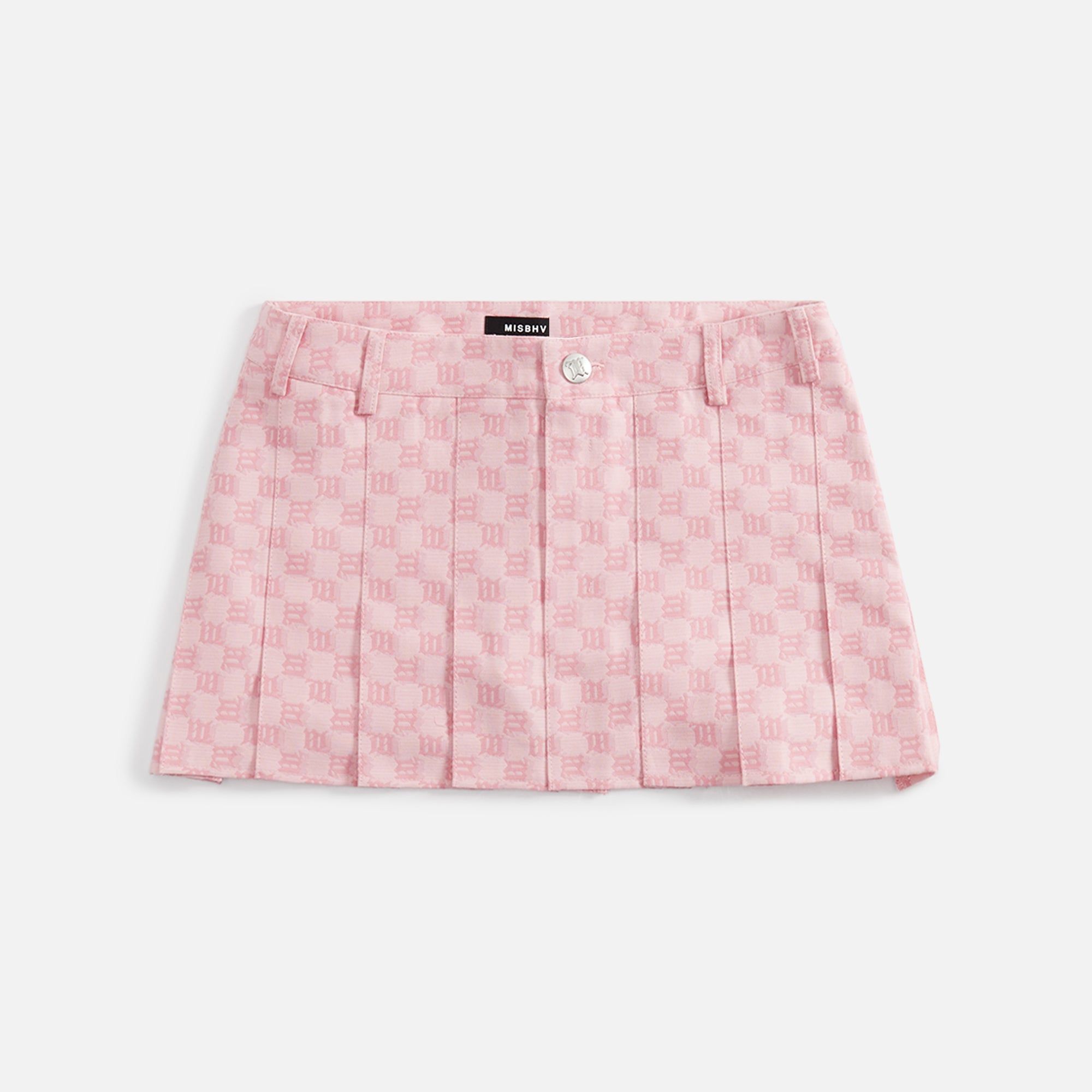 MISBHV Jacquard Canvas Monogram School Skirt - Bubblegum sold by Kith