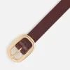 Kith Women Round Buckle Leather Belt - Magma sold by Kith