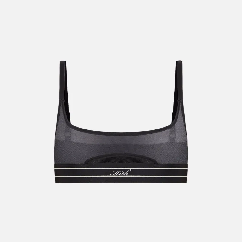 Kith Women Cut Out Mesh Bra - Black PH sold by Kith
