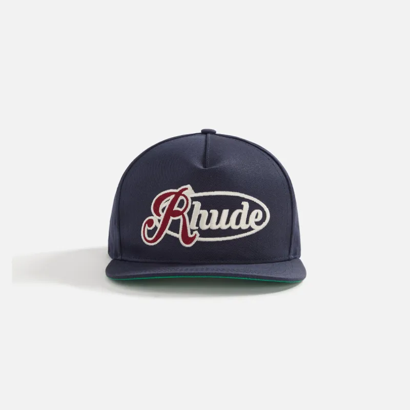 Rhude Script Hat - Navy sold by Kith