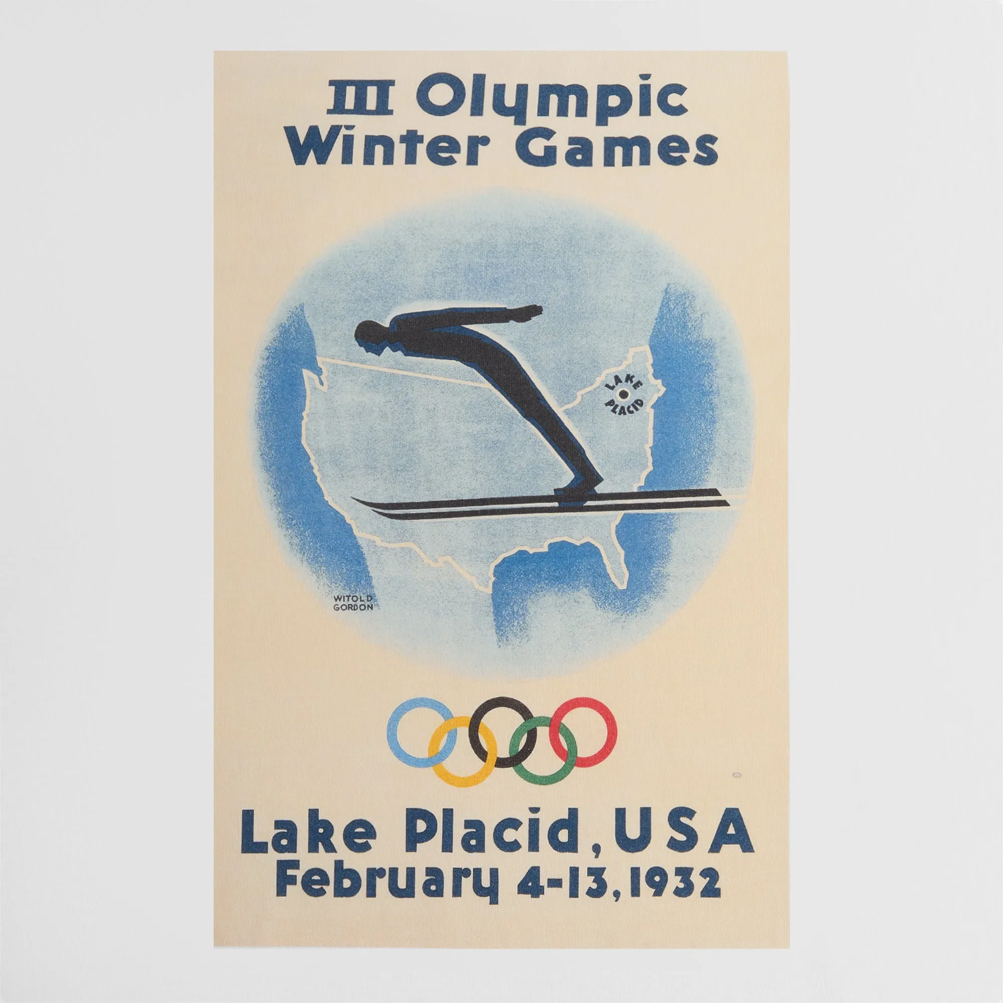 Kith for Olympics Heritage Lake Placid 1932 Vintage Tee - White sold by Kith product image thumbnail 4