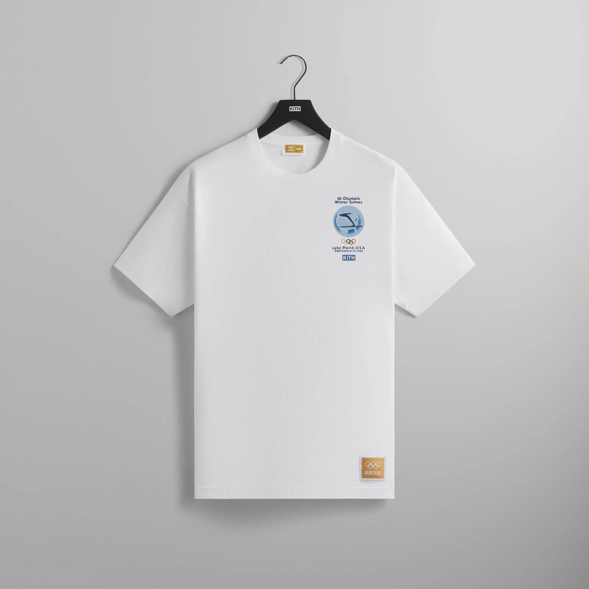 Kith for Olympics Heritage Lake Placid 1932 Vintage Tee - White sold by Kith