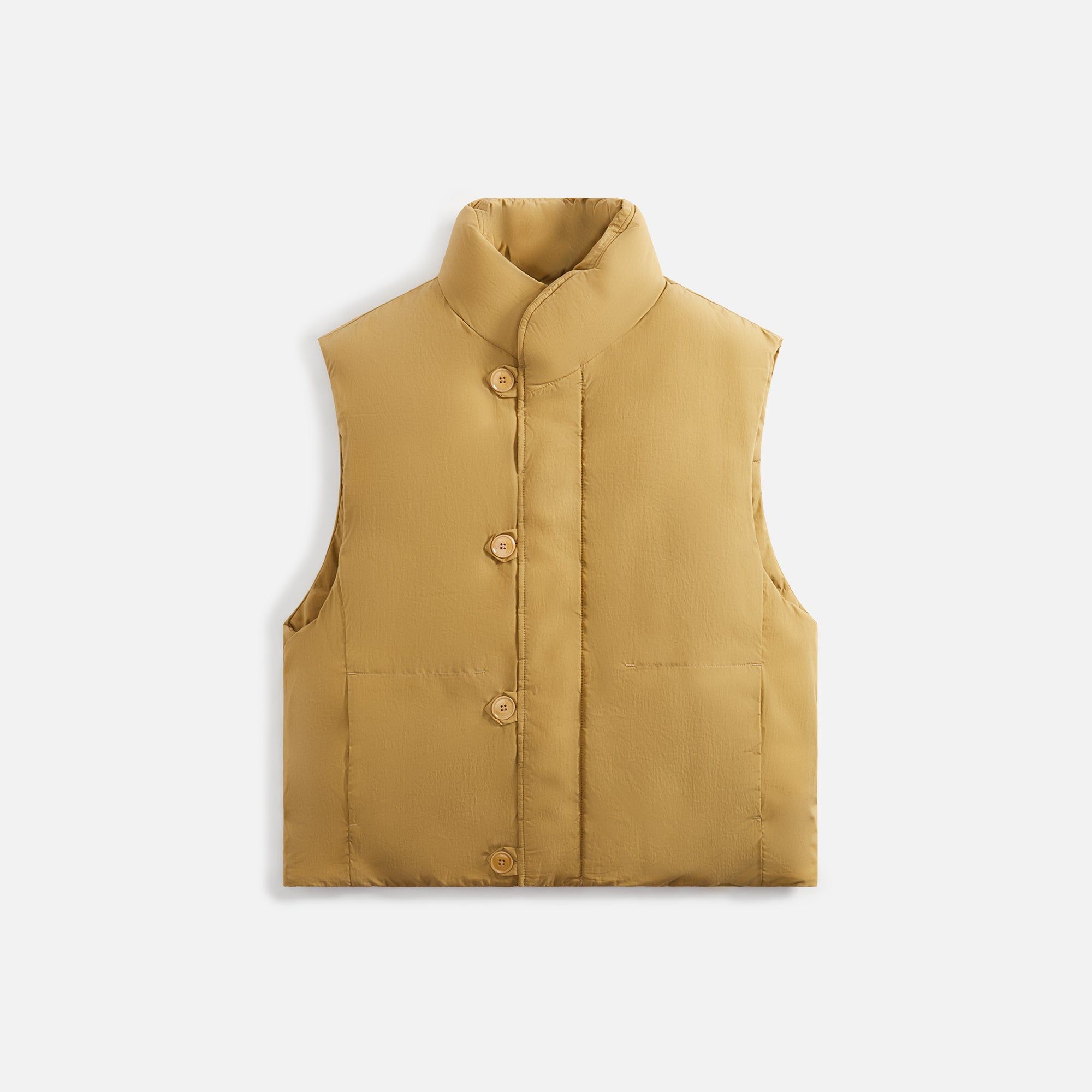 Lemaire Puffer Gilet - Ochre Khaki sold by Kith