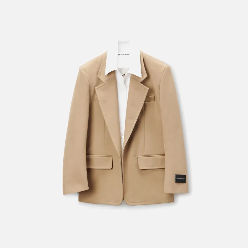 Alexander Wang Prestyled Oversized Boxy Blazer - Chino sold by Kith
