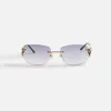 Vintage Frames Flamingo 24Kt Yellow Gold - Asphalt Gradient sold by Kith
