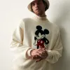 Disney | Kith for Mickey & Friends Mickey Crewneck Sweater - Sandrift sold by Kith