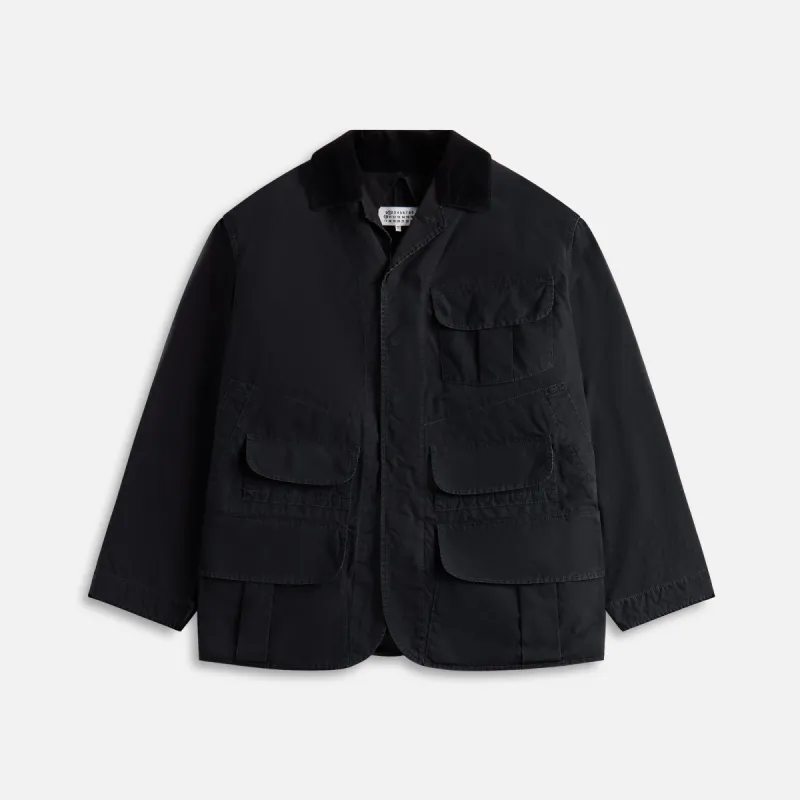 Maison Margiela Dry-Wax Cotton Jacket - Black sold by Kith