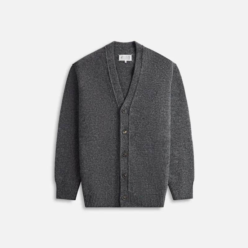 Maison Margiela 5-Gauge Shetland Cardigan - Dark Grey sold by Kith