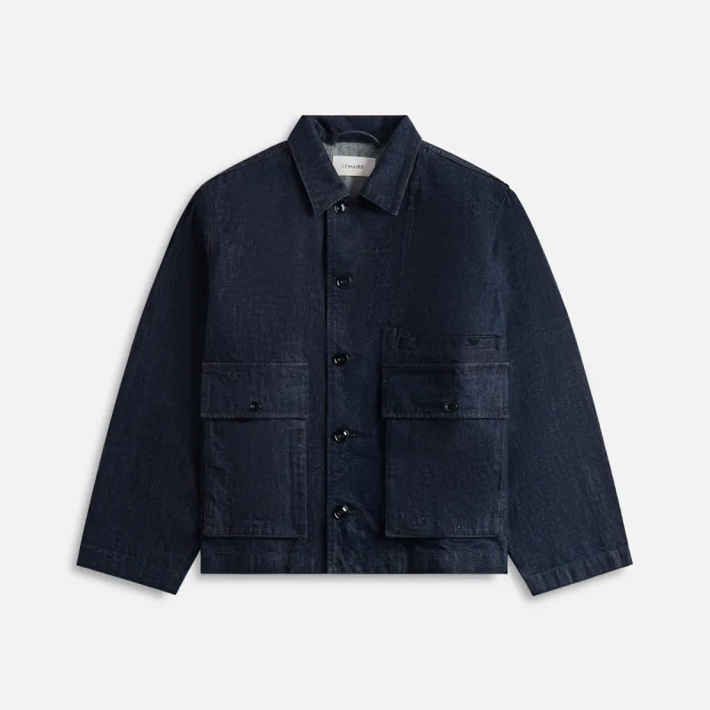Lemaire Boxy Jacket - Denim Indigo sold by Kith