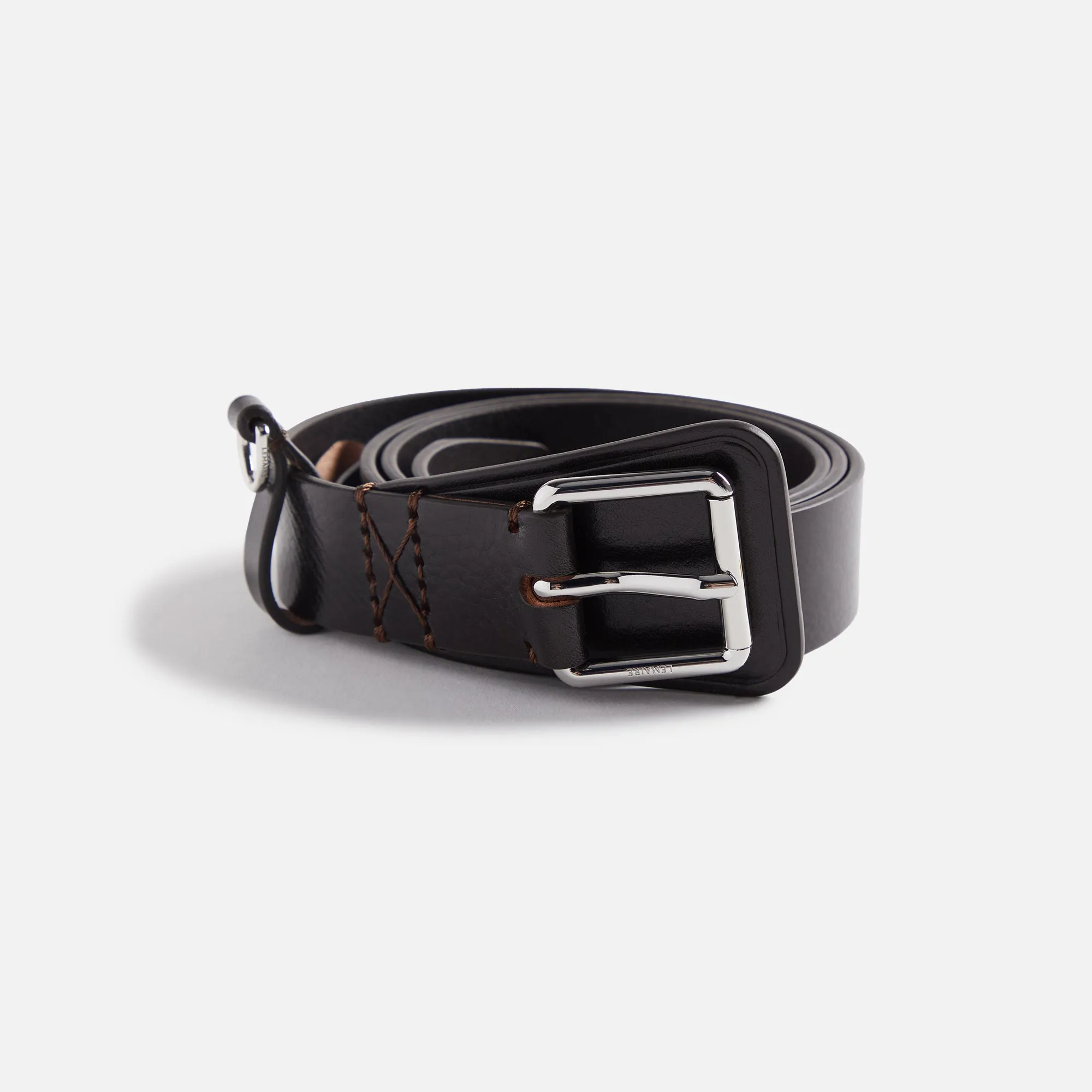 Lemaire 30mm Military Belt - Dark Brown sold by Kith