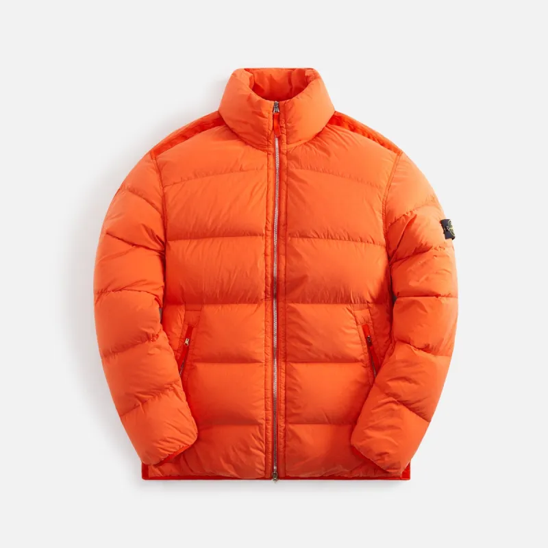Stone Island Real Down Jacket - Orange Red sold by Kith