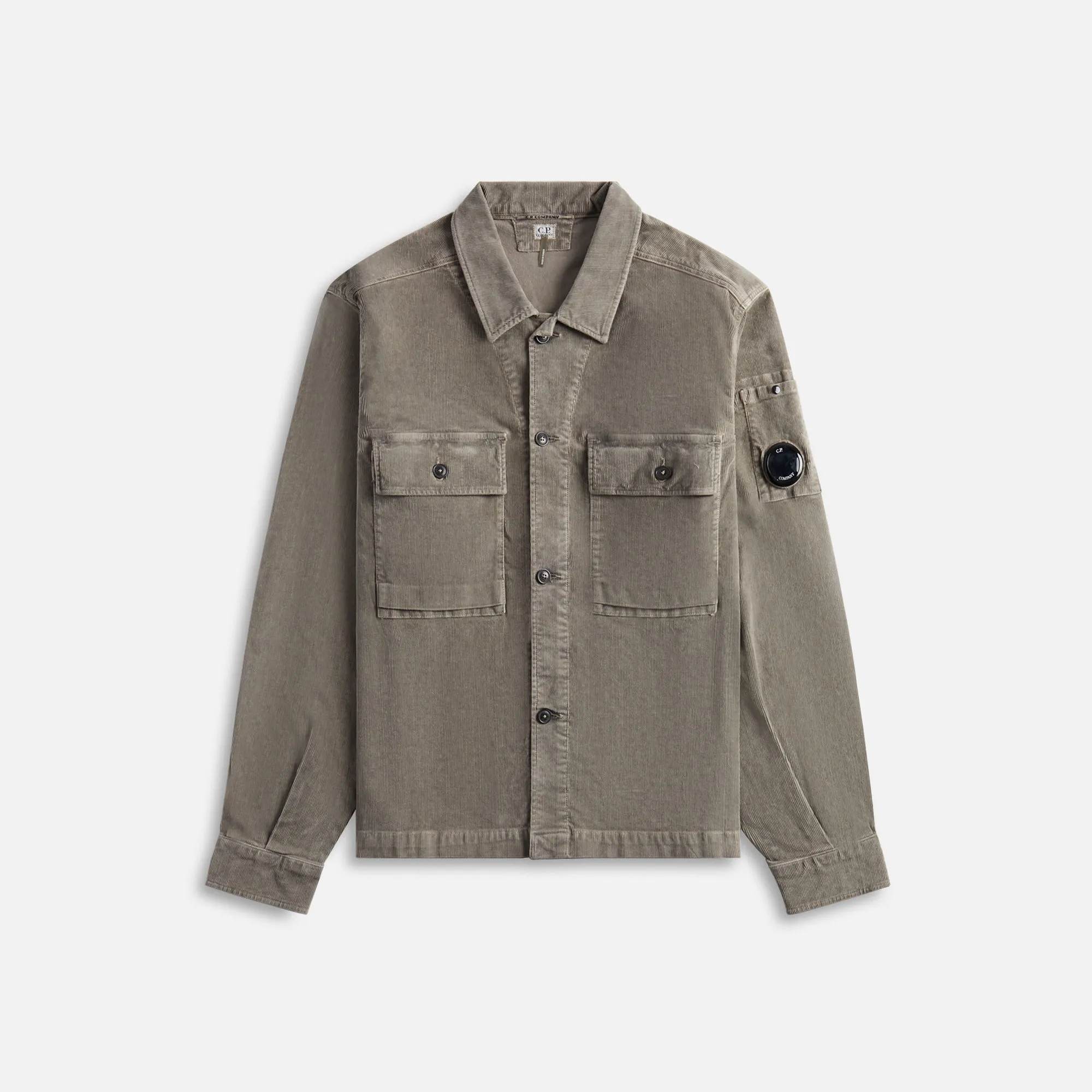 C.P. Company Corduroy Buttoned Utility Overshirt - Walnut sold by Kith